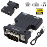 1080P HDMI Female to VGA Male Converter with Audio Output and Cable