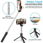 3 in 1 Bluetooth Selfie Stick with Tripod Stand