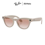 Ray-Ban Meta Smart Glasses (Wayfarer/ Skyler/ Headliner) Skyler 50mm Shiny Chalky Grey Cinamon Pink Lens (Pre Order 7 Days) No